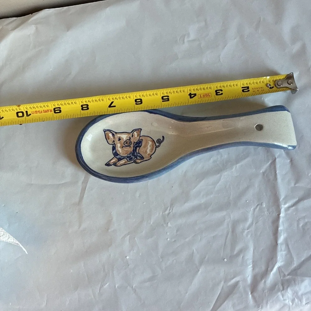 Louisville Stoneware Precious Pig Spoon Rest, Kentucky USA, 8